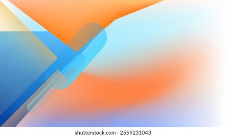 ABSTRACT WHITE BACKGROUND WITH GRADIENT MESH SMOOTH LIQUID BLUE ORANGE PURPLE COLOR WTIH GEOMETRIC SHAPES DESIGN VECTOR TEMPLATE GOOD FOR MODERN WEBSITE, WALLPAPER, COVER DESIGN 