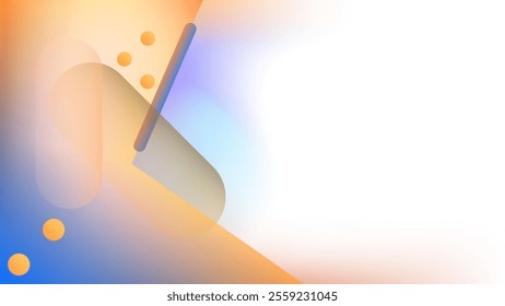 ABSTRACT WHITE BACKGROUND WITH GRADIENT MESH SMOOTH LIQUID BLUE ORANGE PURPLE COLOR WTIH GEOMETRIC SHAPES DESIGN VECTOR TEMPLATE GOOD FOR MODERN WEBSITE, WALLPAPER, COVER DESIGN 