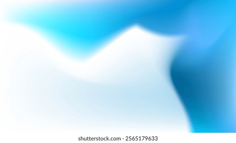 ABSTRACT WHITE BACKGROUND WITH GRADIENT MESH BLUE SMOOTH LIQUID COLOR DESIGN VECTOR TEMPLATE GOOD FOR MODERN WEBSITE, WALLPAPER, COVER DESIGN 