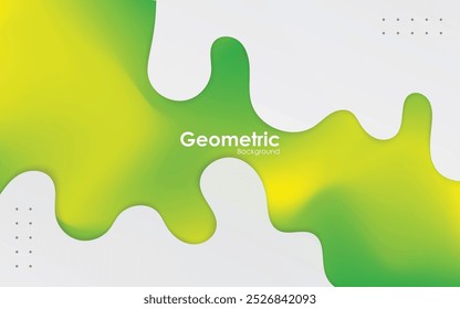 abstract white background with gradients green and yellow
