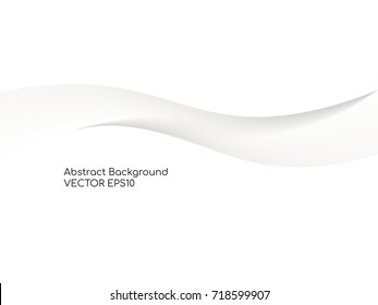 Abstract White Background With Gray Smooth Curves Wave Lines