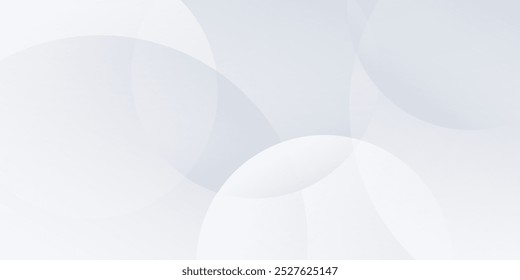 Abstract white background with grey circle lines. Digital future technology concept simple