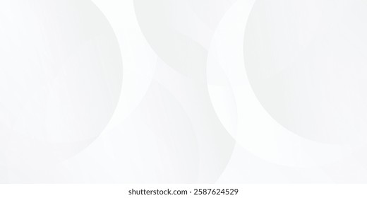 Abstract white background with grey circle lines. Digital future technology concept background