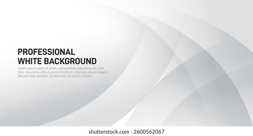 Abstract White Background. White Grey effect decoration. Modern graphic design element concept for presentation or Backdrop Vector