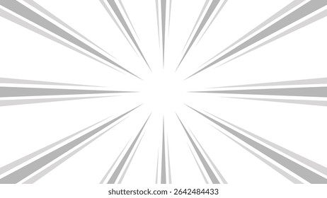 abstract white background with and grey graphic sunburst decoration  