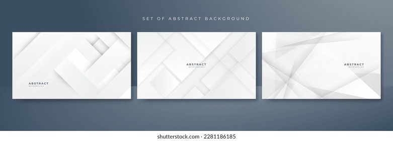 Abstract white background with grey hi-tech polygonal business corporate concept