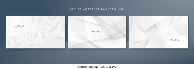 Abstract white background with grey hi-tech polygonal business corporate concept