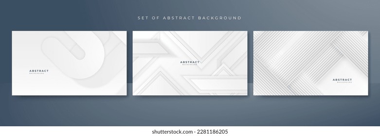 Abstract white background with grey hi-tech polygonal business corporate concept
