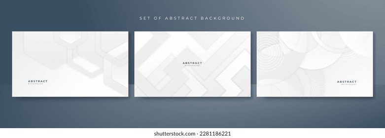 Abstract white background with grey hi-tech polygonal business corporate concept