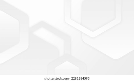 Abstract white background with grey hi-tech polygonal business corporate concept