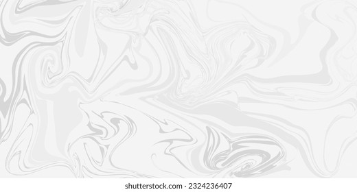 Abstract white background with grey liquid marble texture. Marbling wallpaper design with natural luxury style swirls of marble. Monochrome decorative background with gray marbling effect. Vector