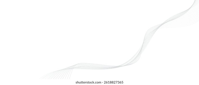 abstract white background with grey waves