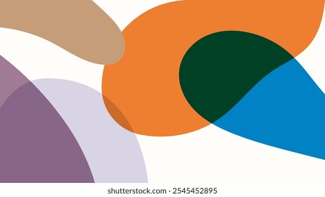 FONDO BLANCO Abstractas CON FORMAS DIBUJADAS A MANO PLANTILLA DE VECTOR DE DISEÑO PASTEL PLANO COLORIDO PARA FONDO DE PANTALLA, DISEÑO DE CUBIERTA