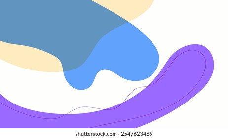 ABSTRACT WHITE BACKGROUND WITH HAND DRAWN SHAPES COLORFUL FLAT PASTEL DESIGN VECTOR TEMPLATE FOR WALLPAPER, COVER DESIGN