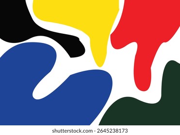 FONDO BLANCO Abstractas CON FORMAS DIBUJADAS A MANO COLORIDO DISEÑO PLANO ONDAS PLANTILLA DE VECTOR PARA EL FONDO DE PANTALLA, DISEÑO DE CUBIERTA

