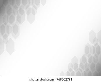 abstract White background Hexagon  ,vector illustration