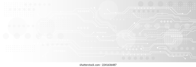 Abstract white background image Advanced circuit board technology concept