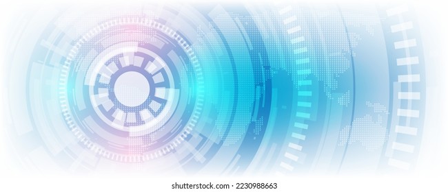 Abstract white background image, sci-fi digital technology concept
