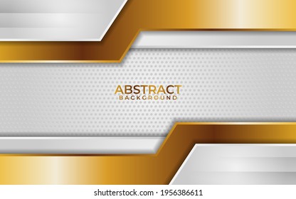 Abstract White background with line gold gradient