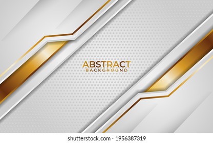 Abstract White background with line gold gradient
