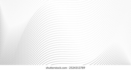 Abstractas fondo blanco de líneas. Dibujo de línea ondulada . Elemento de diseño. Ilustración vectorial.