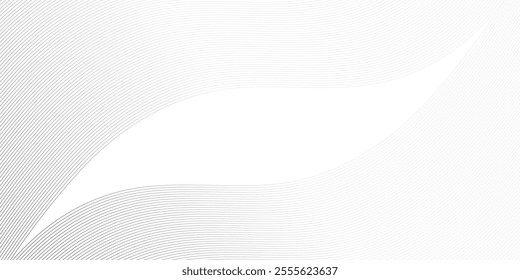 Abstract white background from lines. Wavy line drawing . Design element. Vector illustration .