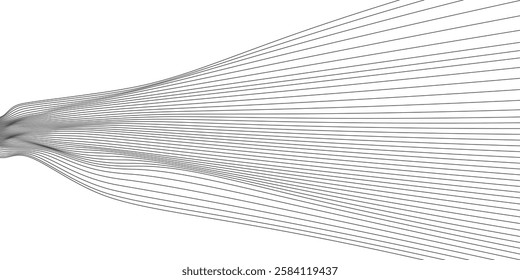Abstract white background from lines. Wavy line drawing. Vector illustration.