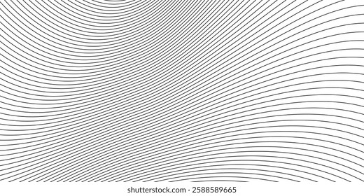 Abstract white background from lines. Wavy line drawing . Design element. Vector illustration .