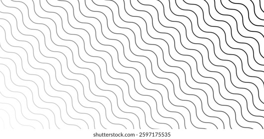 Abstract white background from lines. Wavy line drawing. Vector Illustration