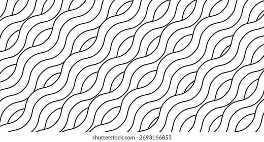 Abstract white background from lines. Wavy line drawing