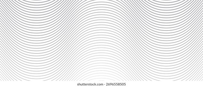 Abstract white background from lines. Wavy line drawing