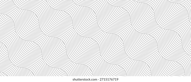 Abstrakter weißer Hintergrund von Linien. Wellenlinienzeichnung