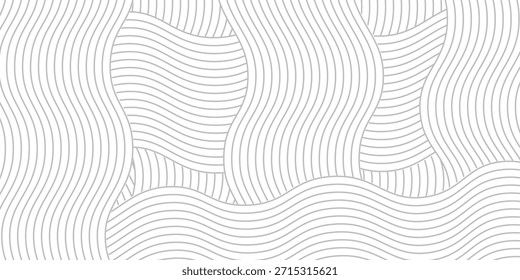 Abstract white background from lines. Wavy line drawing