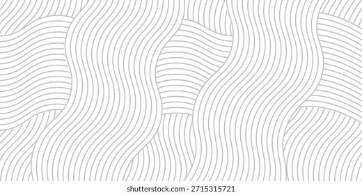 Fundo branco abstrato de linhas. Desenho de linha ondulado