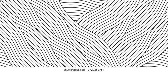 Abstractas fondo blanco de líneas. Dibujo de línea ondulada