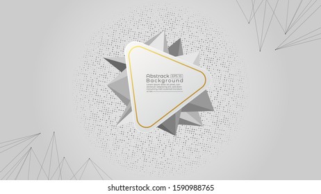 Abstract white background low polygonal or texture with geometric shapes trendy modern and minimalist for cover design, wallpaper. Creative geometric simple design. EPS 10 vector.