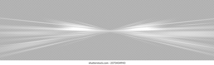 Abstract white background of luminous lines. Neon lines. Laser rays. Abstract blue light lines on dark background. Futuristic technology style. Vector illustration road.