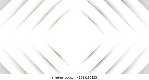 Abstract white background with luxurious and modern golden strokes. Minimalist graphic element for posters, covers, banners, flyers, brochures, and presentations.