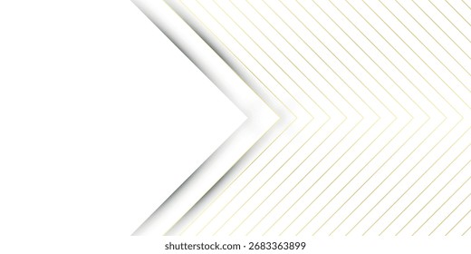 Abstract white background with luxurious and modern golden strokes. Minimalist graphic element for posters, covers, banners, flyers, brochures, and presentations. VOL. 6