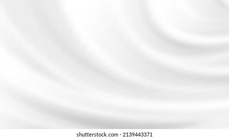 Abstract white background luxury cloth or liquid wave or wavy folds of grunge silk texture satin velvet material elegant wallpaper design, background. Vector Illustration