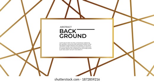 Abstract white background with mesh golden lines paper layers