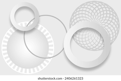 Abstract white background. Minimal geometric white light background abstract design.