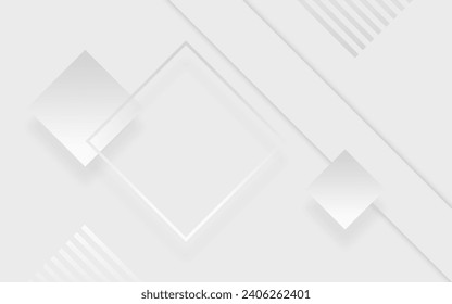 Abstract white background. Minimal geometric white light background abstract design.