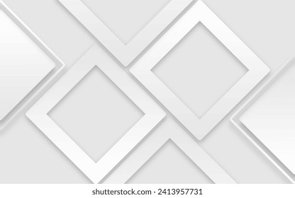 Abstract white background. Minimal geometric white light background abstract design.