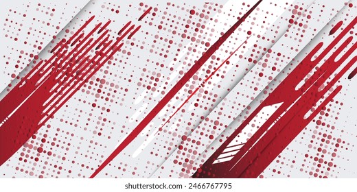 Abstract white background. Minimal geometric white and red light background abstract design.