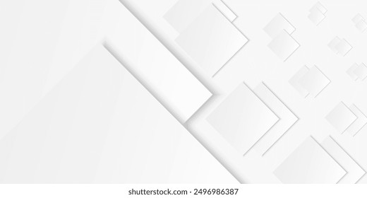 Abstract white background. Minimal geometric white light background abstract design. Vector Illustration