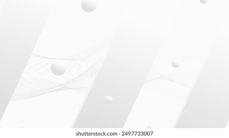  Abstract white background. Minimal geometric white light background with geometric round shape modern design. Vector illustration