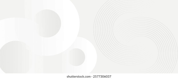 Abstract white background. Minimal geometric white light background abstract design.
