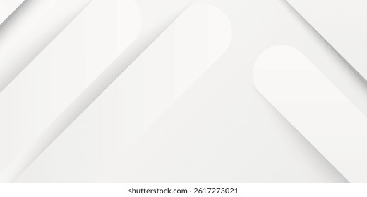 Abstract white background. Minimal geometric white light background abstract design. Vector Illustration