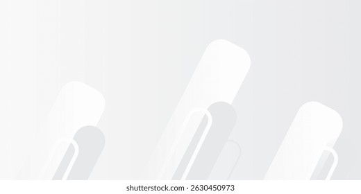 Abstract white background. Minimal geometric white light background abstract design. Suit for booklet, brochure, banner, poster, website, flyer, cover, corporate, backdrop. Vector illustration
